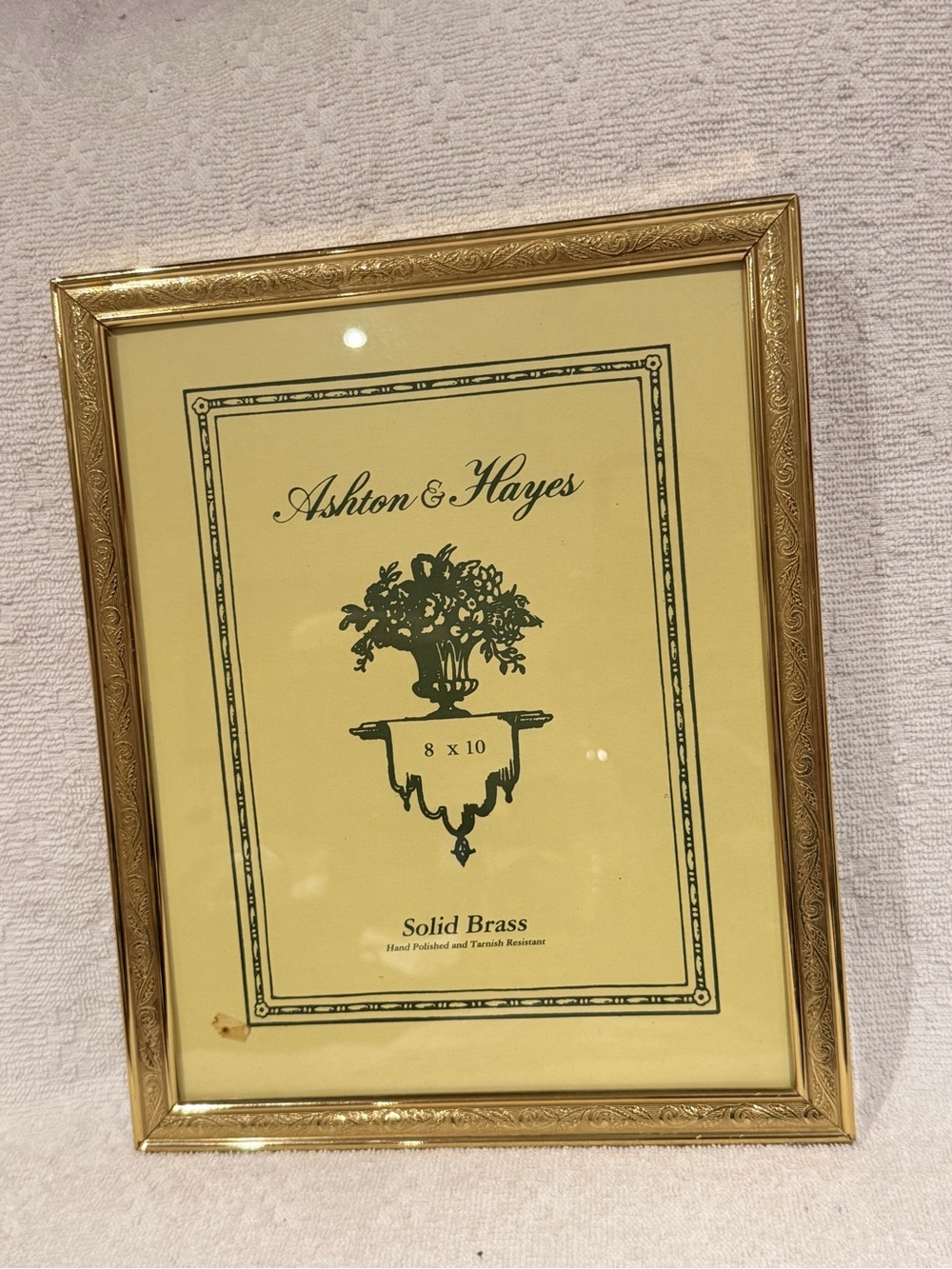 Vintage Solid Brass 8x10 Picture Frame in Gold